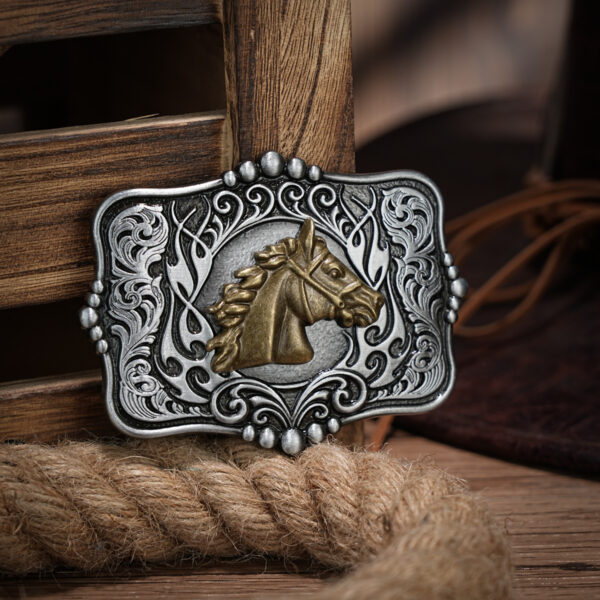 Men's Retro Tough Guy Punk Denim Belt Buckle - Image 10