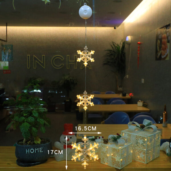 Christmas 3pcs LED Light Star Xmas Tree Hanging Sucker Lamp Window Ornaments Decoration For Home Xmas Navidad New Year Decor Christmas Decorations - Image 9