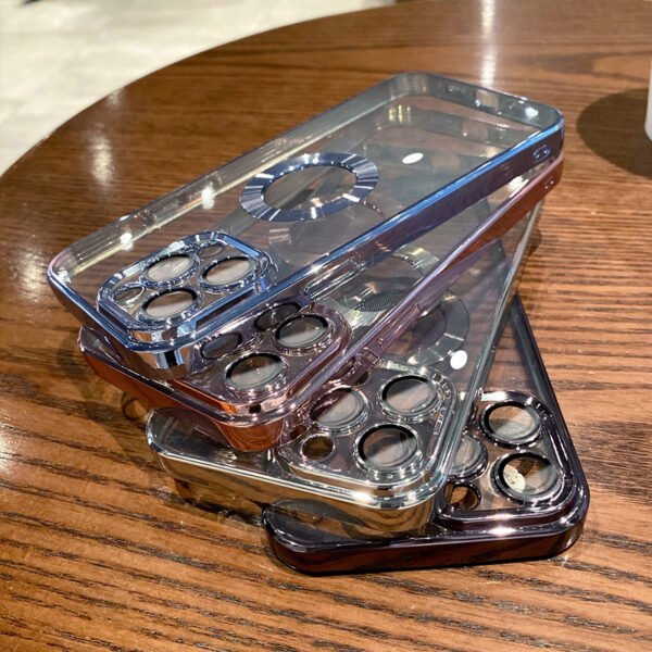 Phone Case With Camera Protector Advanced Electroplating Integrated With Lens Protector Phone Case For Iphone12 13promax Simple 11 Soft - Image 3