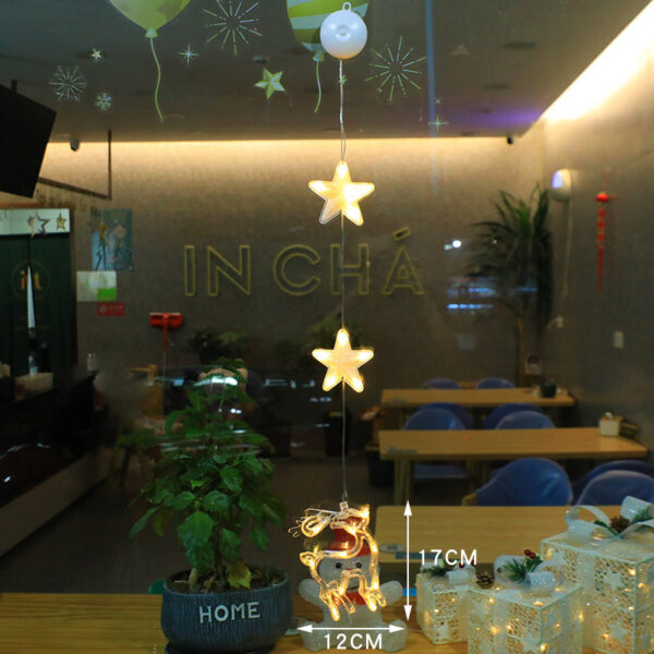 Christmas 3pcs LED Light Star Xmas Tree Hanging Sucker Lamp Window Ornaments Decoration For Home Xmas Navidad New Year Decor Christmas Decorations - Image 6
