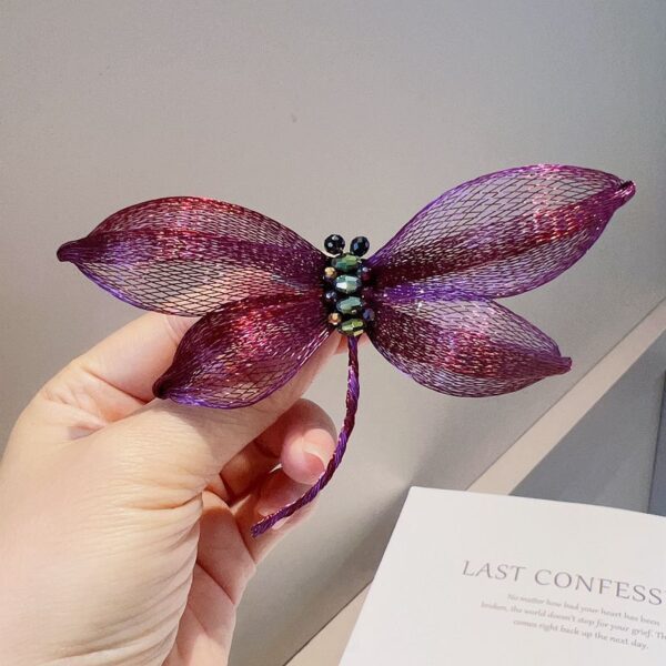 Retro High-grade Gradient Two-color Brooch Dragonfly Elegant - Image 2