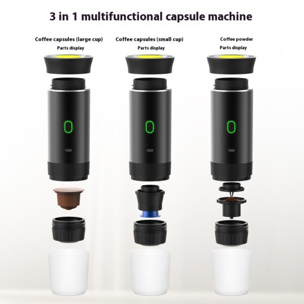 Electric Grinder Coffee Travel Handy 3 In1 Espresso Portable Coffee Espresso Maker Machine Cafe Portable Capsule Coffee Machine Kitchen Gadgets - Image 3