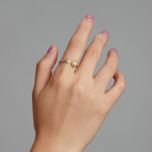 Gold Plated SUNFLOWER Open Ring