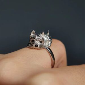 Female Creative Cartoon Puppy Ring