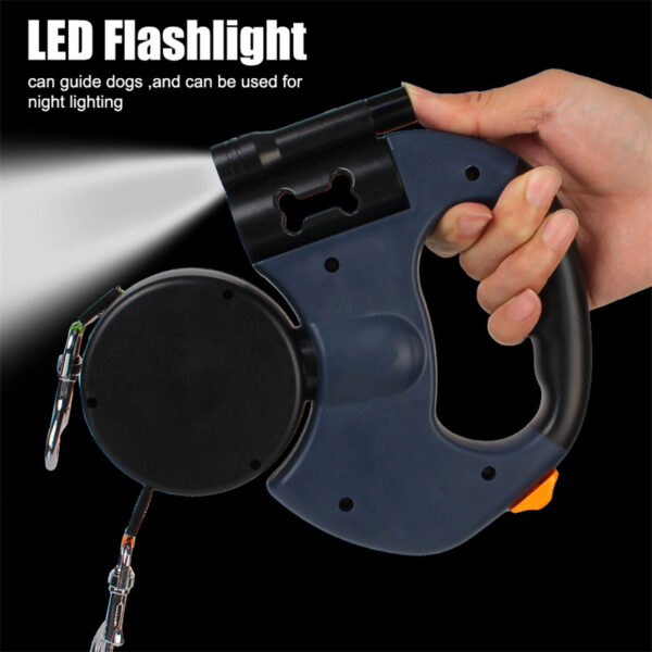 Retractable Dog Leash For Small Dogs Reflective Dual Pet Leash Lead 360 Swivel No Double Dog Walking Leash With Lights Pet Products - Image 4