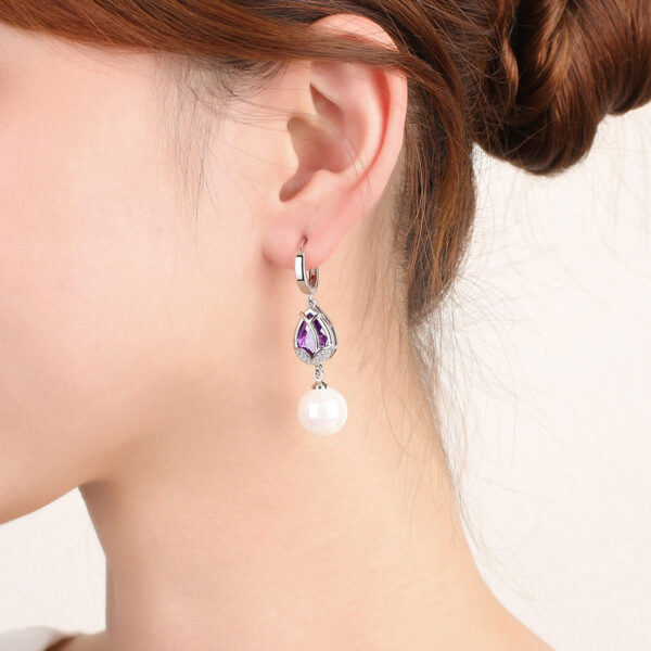Tulip Pearl Earrings Ladies New - Image 4