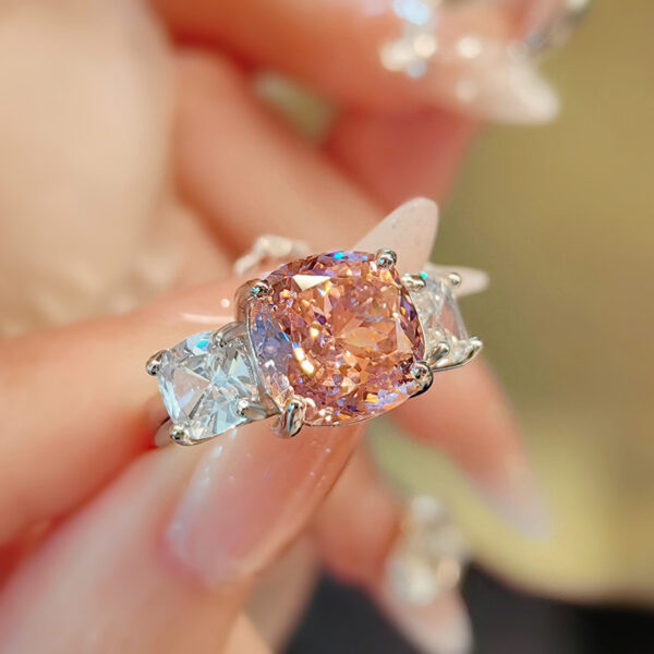 High Carbon Diamond Ice Flower Cut All-match Necklace - Image 3