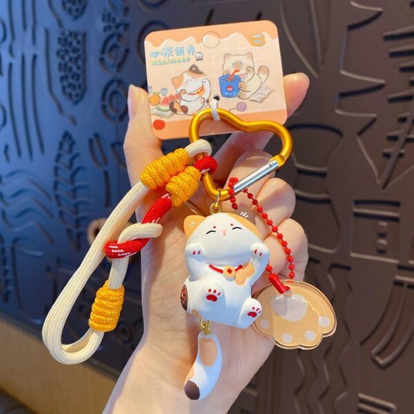 Creative Portable Cartoon Cat Keychain - Image 5