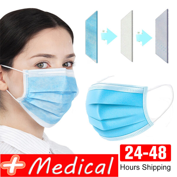 Professional Medical Mask Disposable 3-Ply Face Mask Antiviral Medical-Surgical Mask - Image 6