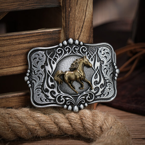Men's Retro Tough Guy Punk Denim Belt Buckle - Image 7