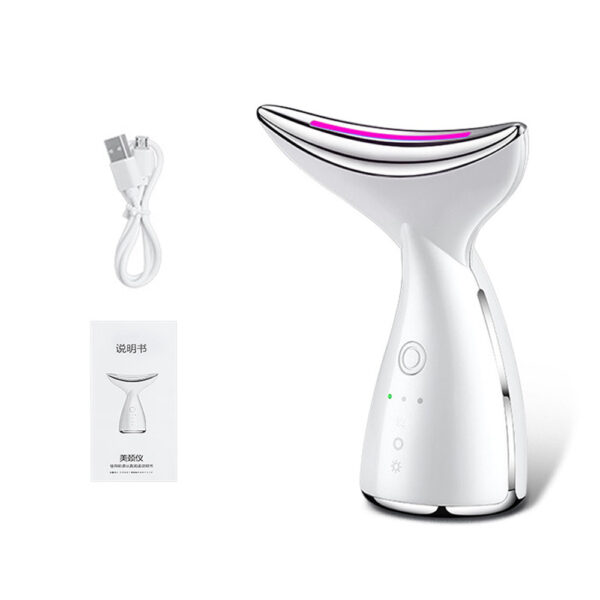 EMS Microcurrent Neck Face Beauty Device With 3 Colors LED Photon Therapy Skin Tighten Reduce Double Chin Face Lifting Devices - Image 4