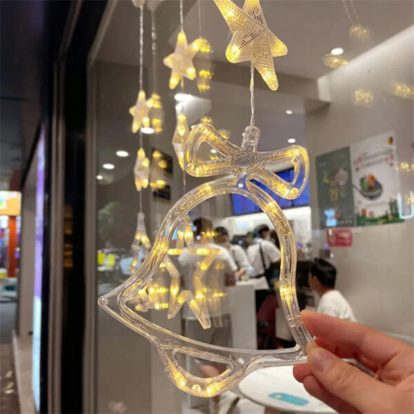 Christmas 3pcs LED Light Star Xmas Tree Hanging Sucker Lamp Window Ornaments Decoration For Home Xmas Navidad New Year Decor Christmas Decorations - Image 4