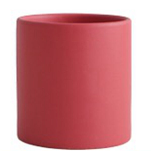 Nordic Industrial Style Colorful Ceramic Flowerpot Succulent Planter Green Plants Cylindrical Shape Flower Pot With Hole Tray - Image 7