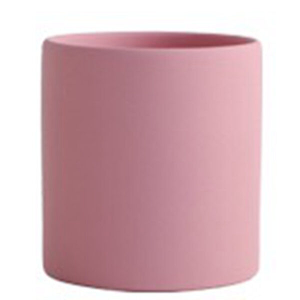 Nordic Industrial Style Colorful Ceramic Flowerpot Succulent Planter Green Plants Cylindrical Shape Flower Pot With Hole Tray - Image 10