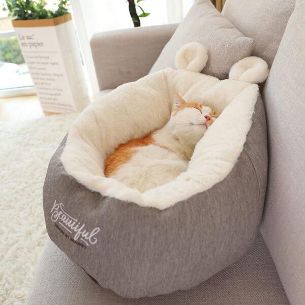 Pet Dog Bed Warming Soft Sleeping Bag Cushion Puppy Kennel - Image 4