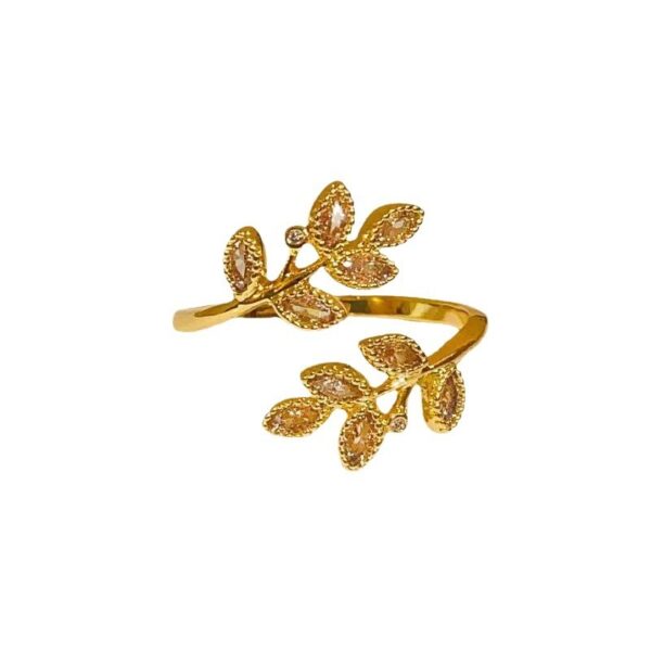 Leaves Open Ring Female Light Luxury Temperament High Sense - Image 5