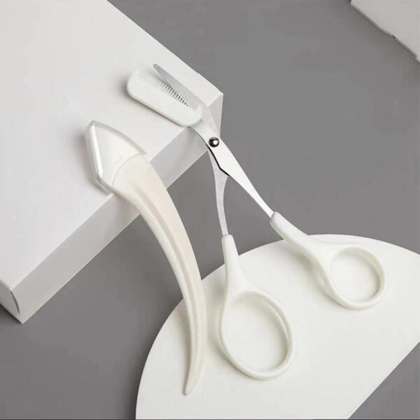 Eyebrow Trimming Knife With Comb Curved Moon Small Beauty Supplies Gadgets - Image 3