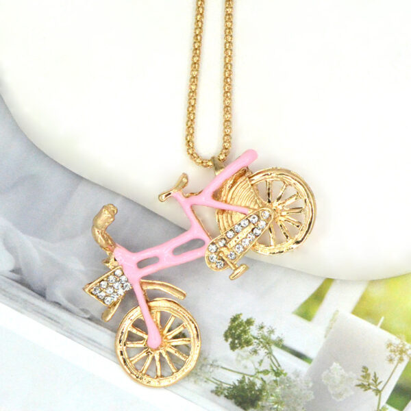 Oil Dripping Bicycle Crystal Sweater Chain Fashion - Image 5