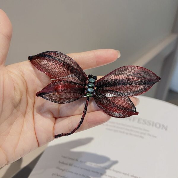 Retro High-grade Gradient Two-color Brooch Dragonfly Elegant - Image 3