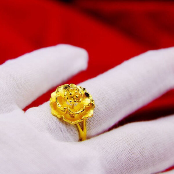Ring Female Special-interest Design Rich Flower Tail - Image 3