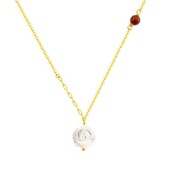 Women's S925 Sterling Silver Natural Shell Pendant Necklace - Image 4