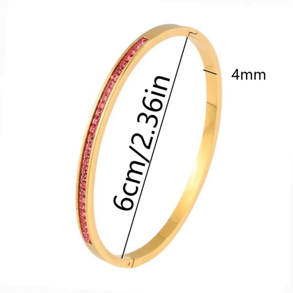 Titanium Steel Electroplated Diamond Silver Bracelet European And American Fashion Bracelet Ornament - Image 5