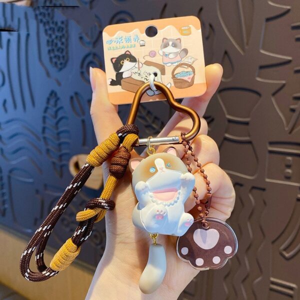 Creative Portable Cartoon Cat Keychain - Image 4