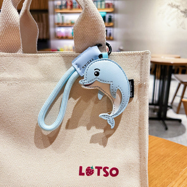 Original Marine Animal Leather Dolphin Keychain - Image 4
