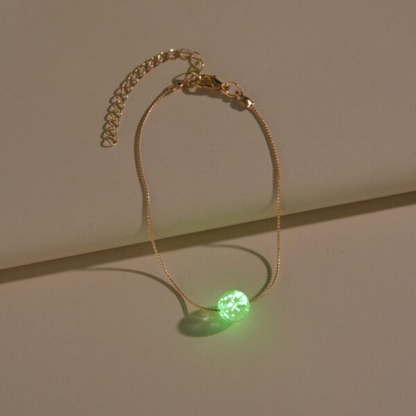 Personalized Women's Anklet Acrylic Luminous Beads - Image 2