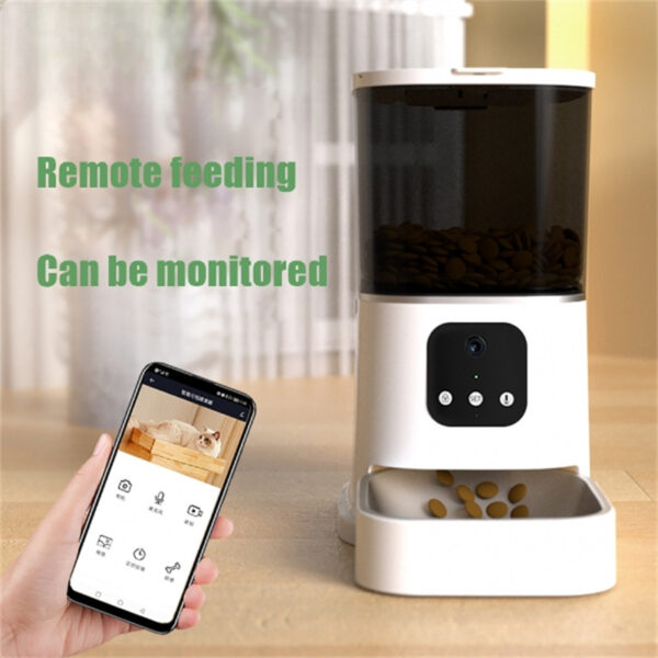 Pet Automatic Feeder Large Capacity Smart Voice Recorder APP Control Timer Feeding Cat Dog Food Dispenser With WiFi Pet Bowl - Image 2
