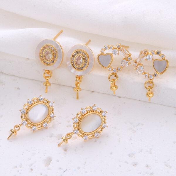 S925 Silver Pearl Stud Earrings