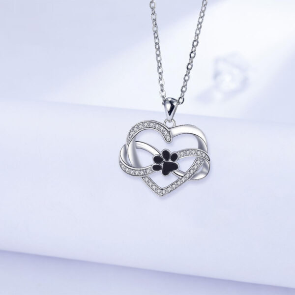 New Infinite Symbol Love Paw Print Necklace For Women - Image 2
