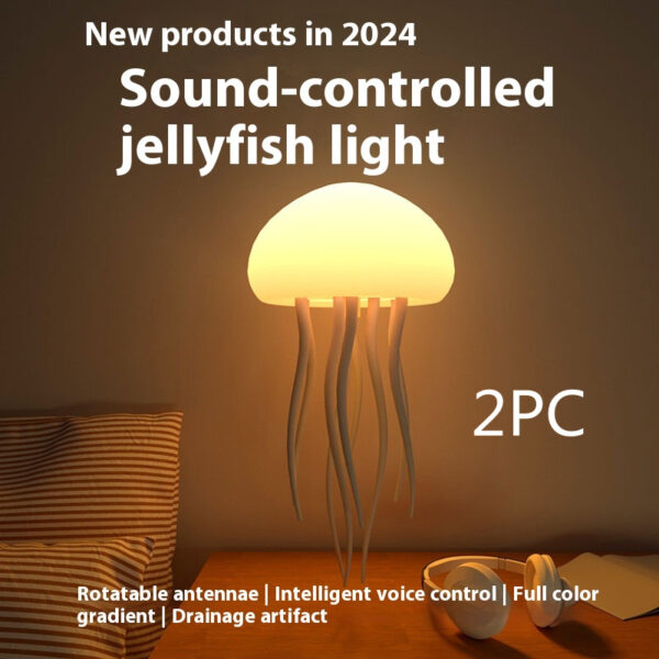 Jellyfish Mood Lamp LED Jellyfish Night Light Portable Jellyfish Lamp Jellyfish Decorations Smart Table Lamp For Bedside Desk - Image 7