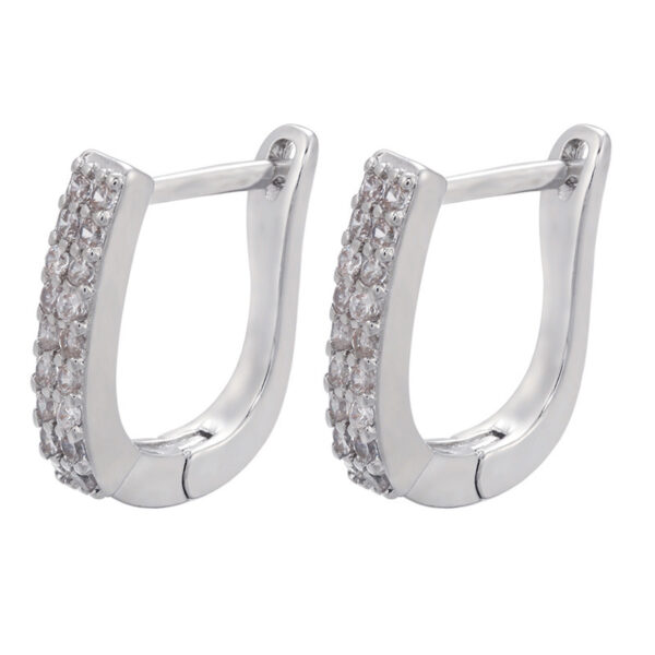 Micro-inlaid Colorful Crystals Ear Clip Horseshoe - Image 4
