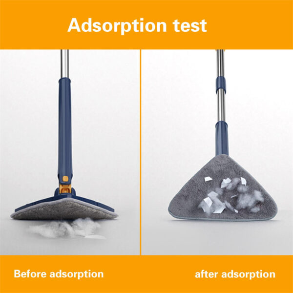 Extendable Triangle Mop 360 Rotatable Adjustable 110 Cm Cleaning Mop For Tub Tile Floor Wall Cleaning Mop Deep Cleaning Mop - Image 10