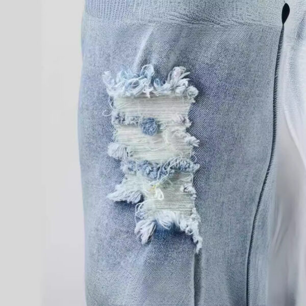 Fashion Wash Jeans Men's Ripped - Image 3