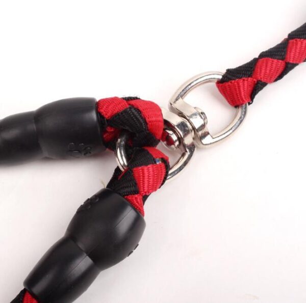 Double-Ended Traction Rope For Walking The Dog Hand-Double-Ended Traction Rope One Plus Two Leash Collar Pet Supplies Dog Collar - Image 2