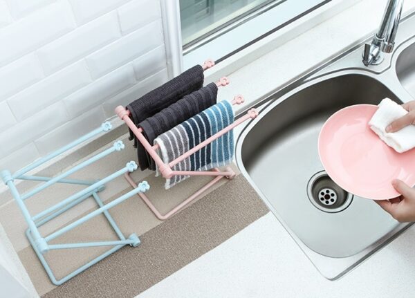 Foldable Dishcloth Shelf Kitchen Accessories Gadget Organizer - Image 3