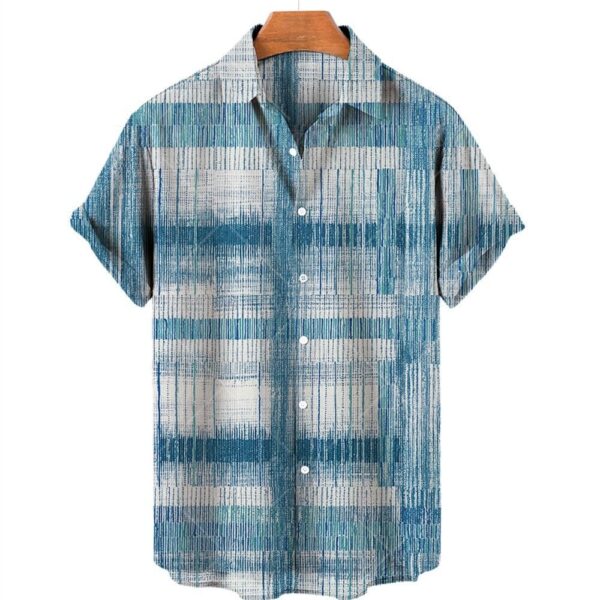 Men's Casual Fashion 3D Digital Printing Short Sleeve Shirt - Image 2