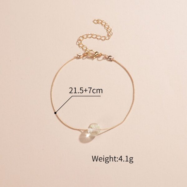 Personalized Women's Anklet Acrylic Luminous Beads - Image 4