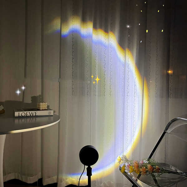 INS USB Moon Lamp LED Rainbow Neon Night Sunset Light Projector Photography Wall Atmosphere Lighting For Bedroom Home Decor - Image 3