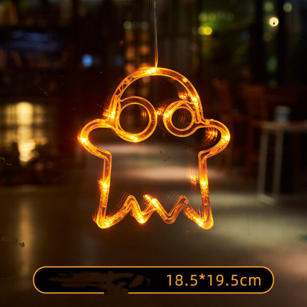 Halloween Window Hanging LED Lights Spider Pumpkin Hanging Ghost Horror Atmosphere Lights Holiday Party Decorative Lights Home Decor - Image 10