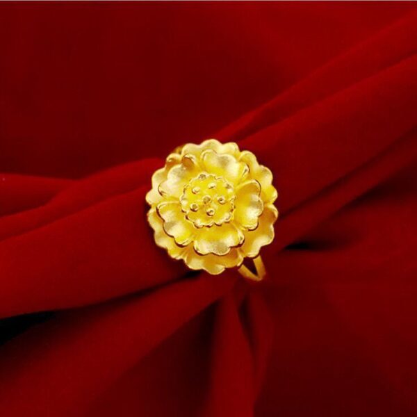 Ring Female Special-interest Design Rich Flower Tail - Image 2