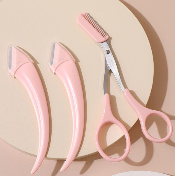 Eyebrow Trimming Knife With Comb Curved Moon Small Beauty Supplies Gadgets - Image 8
