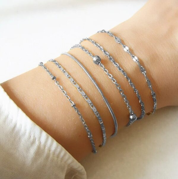 Fashion Multi-layer Metal Blade Chain Suit - Image 9