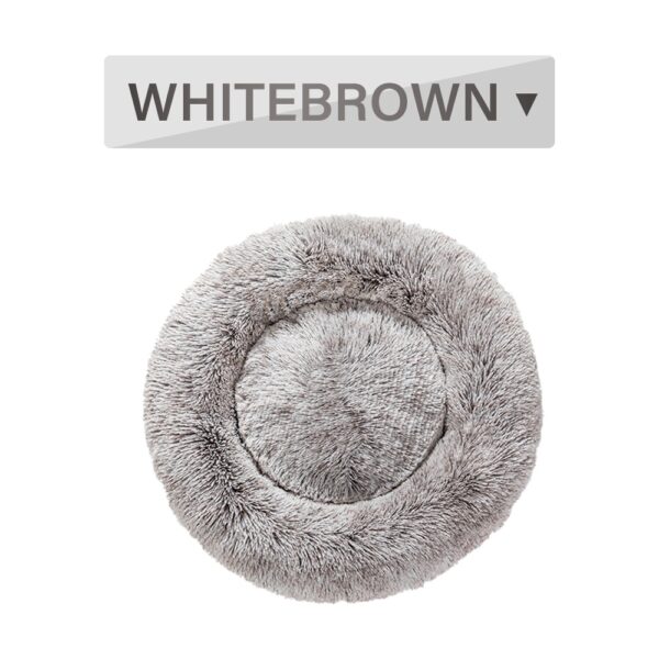 Fluffy Donut Dog Bed  Warm Soft Long Plush Pet Cushion Dog House Cat  Bed Washable Pet Sofa Mat Calming Samll Large Dog Beds - Image 10