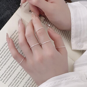 S925 Sterling Silver Sparkling Ring For Men And Women