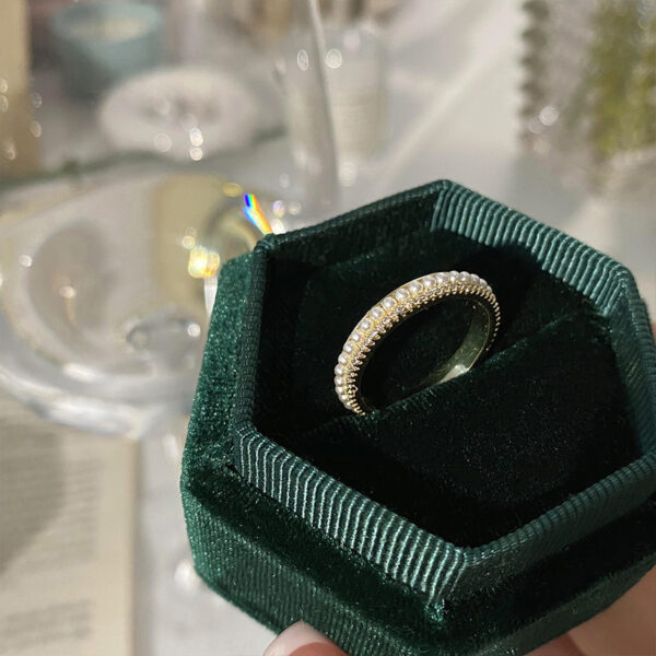 Light Luxury Pearl Open-end Zircon Ring Female Special-interest Design - Image 7