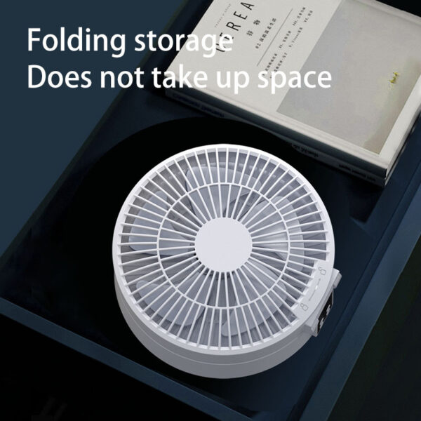 Remote Control Portable Rechargeable Ceiling Usb Electric Folding Fan Night Light Air Cooler Home-appliance Home - Image 2