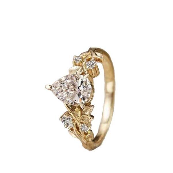 Twigs Ring Women's Stylish Water Drop Zircon - Image 5